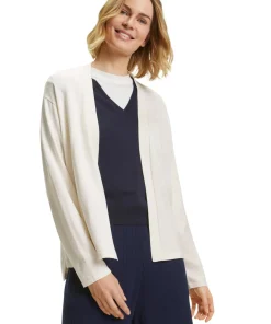 Damen Cardigan Collegekragen