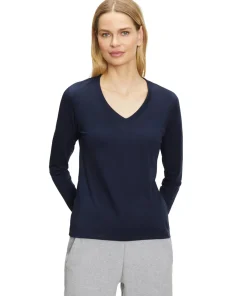 Damen Langarmshirt V-Ausschnitt