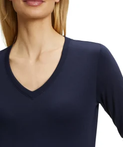 Damen Langarmshirt V-Ausschnitt