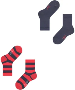 Happy Stripe 2-Pack Kinder Socken