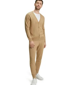 Herren Cardigan Collegekragen