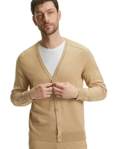 Herren Cardigan Collegekragen