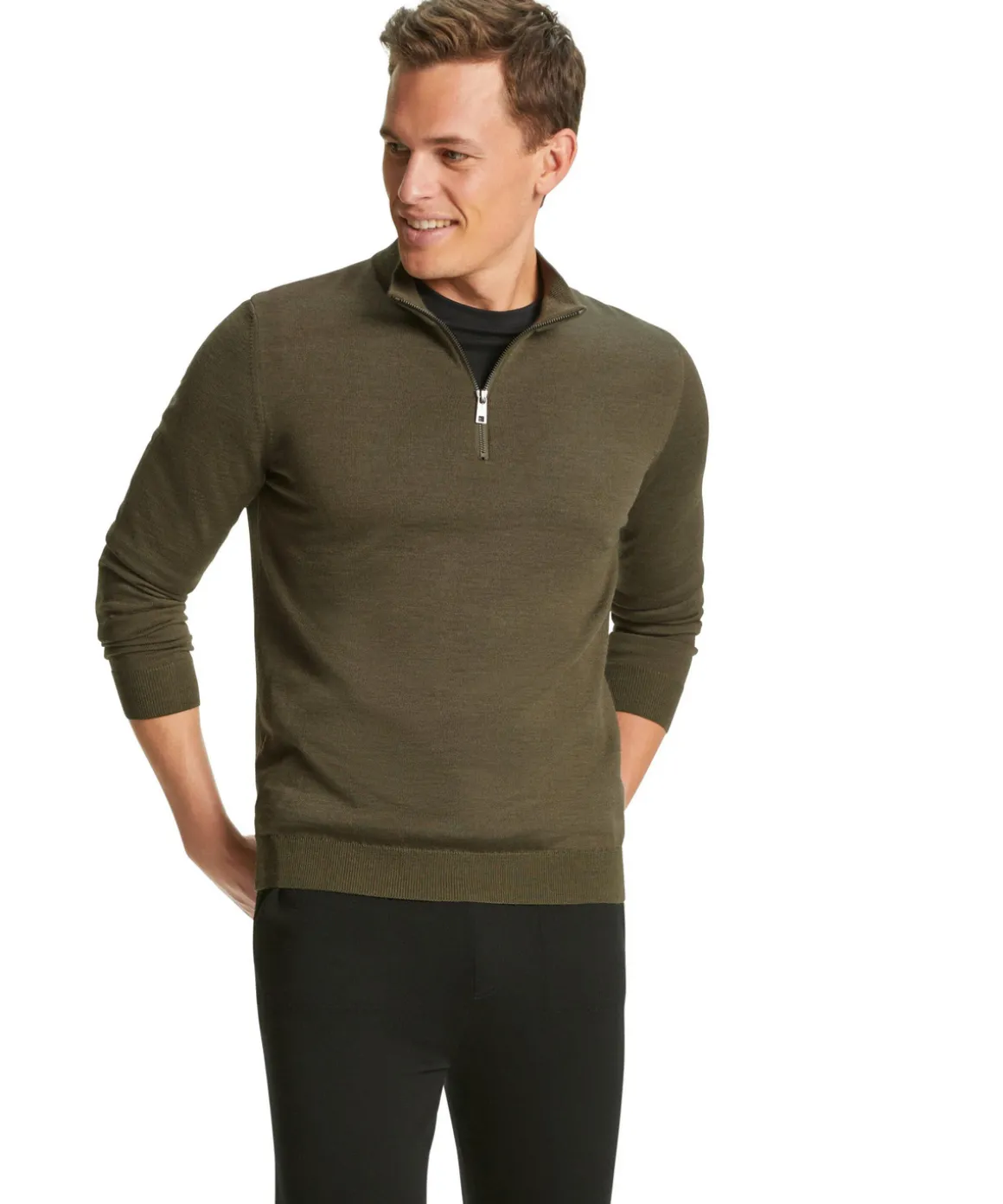 Herren Pullover Stehkragen