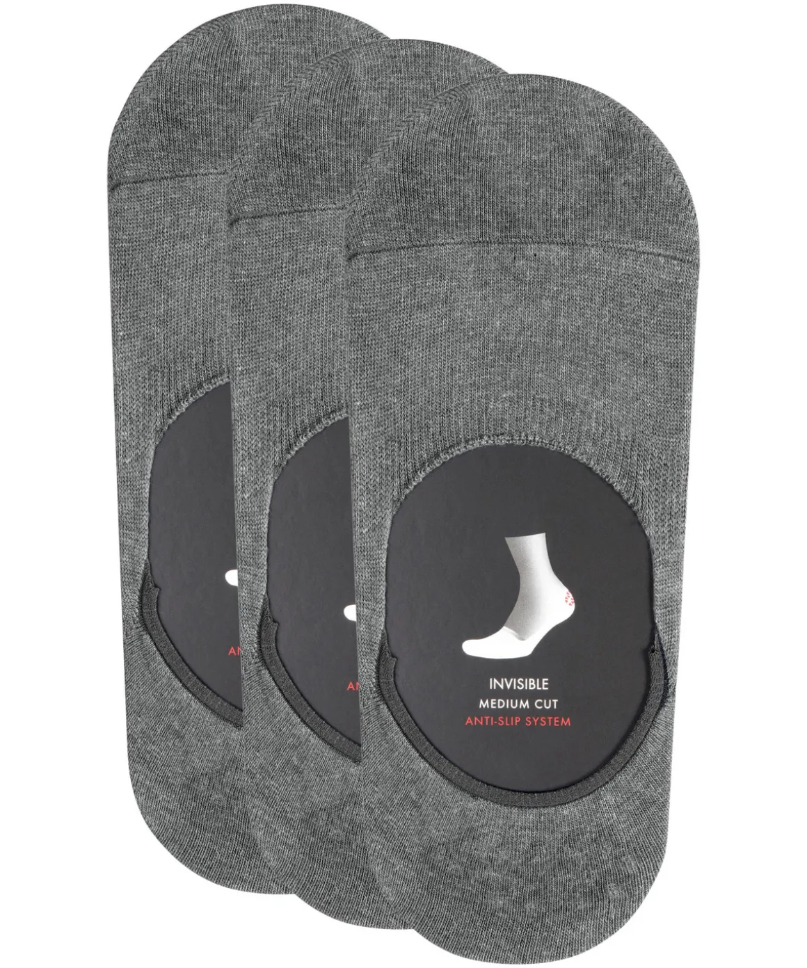 Step Medium Cut 3-Pack Herren Füßlinge