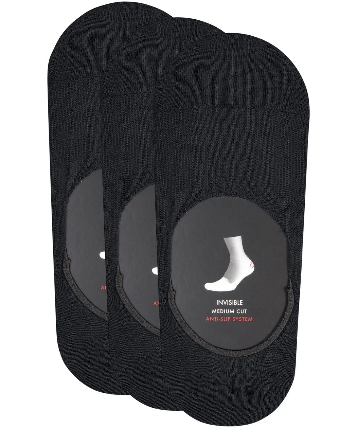 Step Medium Cut 3-Pack Herren Füßlinge